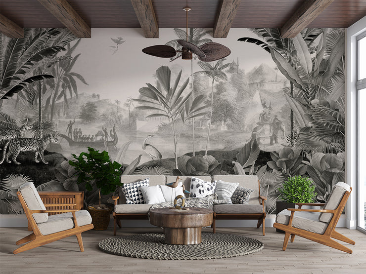 Secret River Black and White Wall Mural